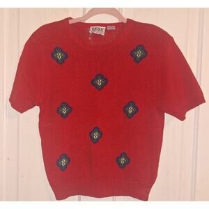 Vintage 80s 90s Russ Petites Sweater Size Large Christmas Retro Grandmacore